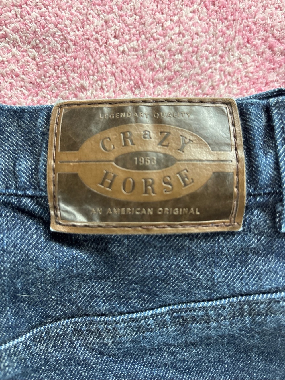 Crazy Horse Womens Blue Denim Jeans Size 8 Straight Leg